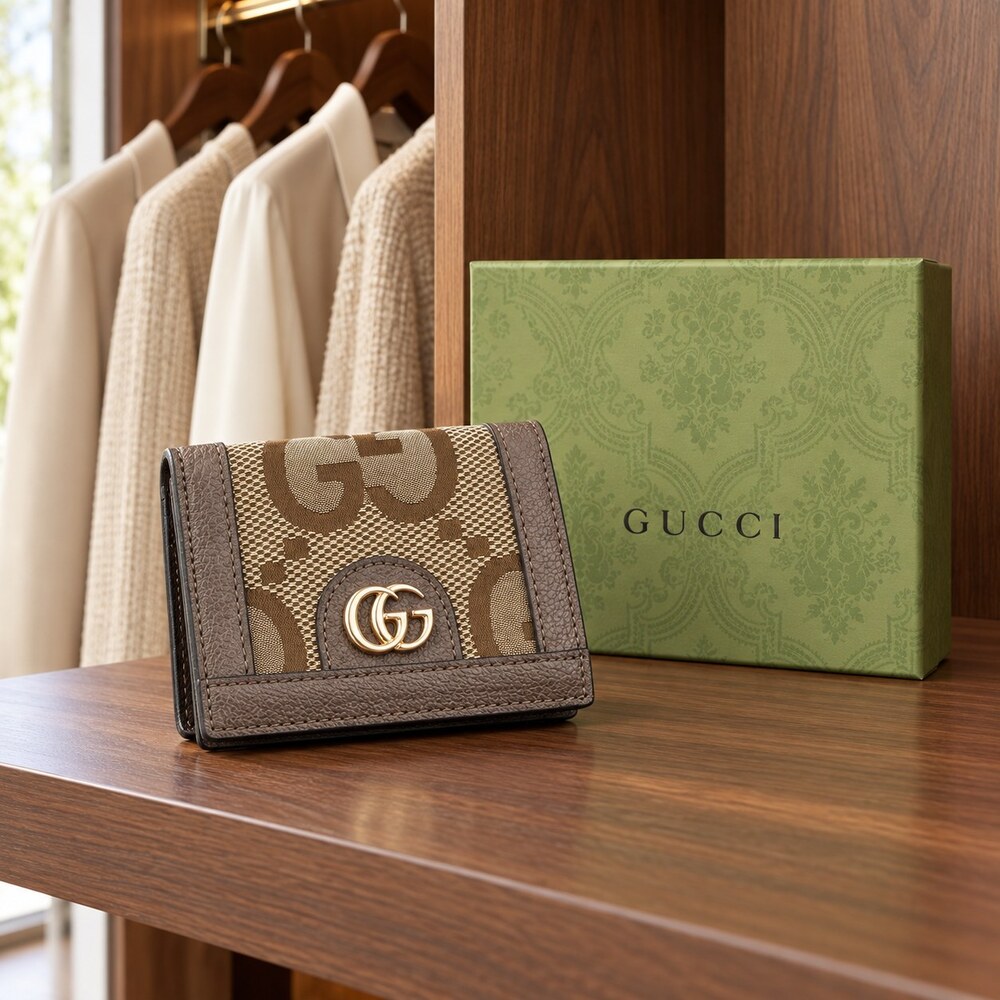 Gucci GG Marmont Jumbo GG Compact Wallet - Picture 5 of 6